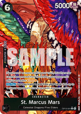 Image for St. Marcus Mars (Alternate Art) (OP13-091) (Carrying On His Will) - One Piece Card Game