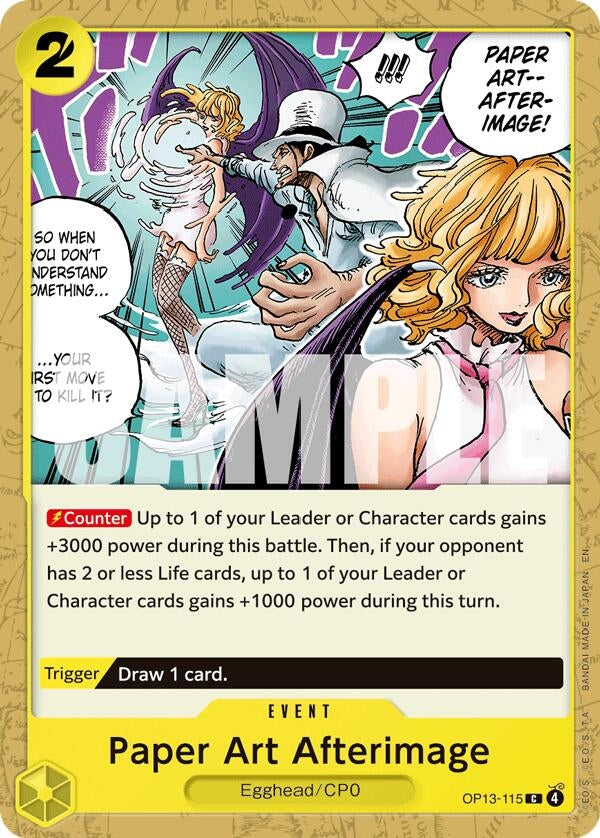 Image for Paper Art Afterimage (OP13-115) (Carrying On His Will) - One Piece Card Game