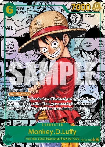 Image for Monkey.D.Luffy (118) (Super Alternate Art) (OP13-118) (Carrying On His Will) - One Piece Card Game