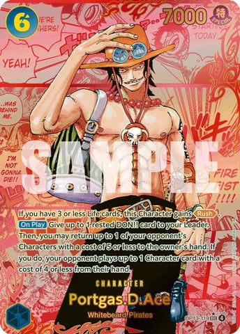 Image for Portgas.D.Ace (119) (Red Super Alternate Art) (OP13-119) (Carrying On His Will) - One Piece Card Game