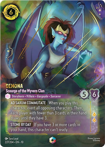 Image for Demona - Scourge of the Wyvern Clan (Enchanted) (227/204) (Whispers in the Well) - Disney Lorcana