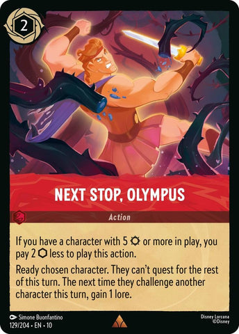 Image for Next Stop, Olympus (129/204) (Whispers in the Well) - Disney Lorcana