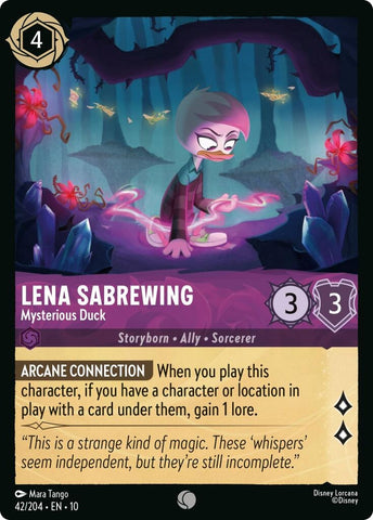 Image for Lena Sabrewing - Mysterious Duck (42/204) (Whispers in the Well) - Disney Lorcana