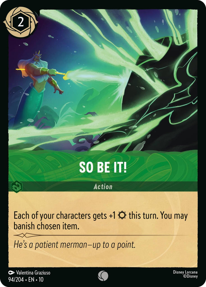Image for So Be It! (94/204) (Whispers in the Well) - Disney Lorcana