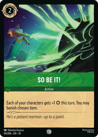 Image for So Be It! (94/204) (Whispers in the Well) - Disney Lorcana