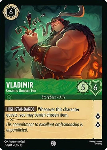Image for Vladimir - Ceramic Unicorn Fan (75/204) (Whispers in the Well) - Disney Lorcana