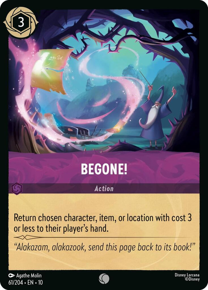 Image for Begone! (61/204) (Whispers in the Well) - Disney Lorcana