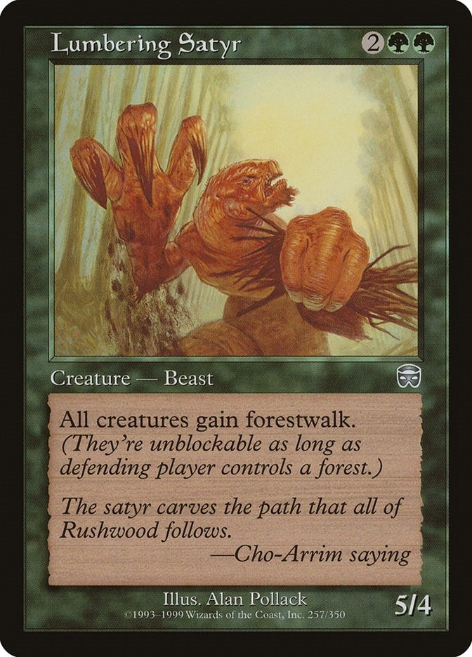 Image for Lumbering Satyr (257) [Mercadian Masques]