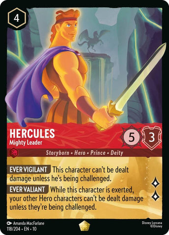 Image for Hercules - Mighty Leader (118/204) (Whispers in the Well) - Disney Lorcana