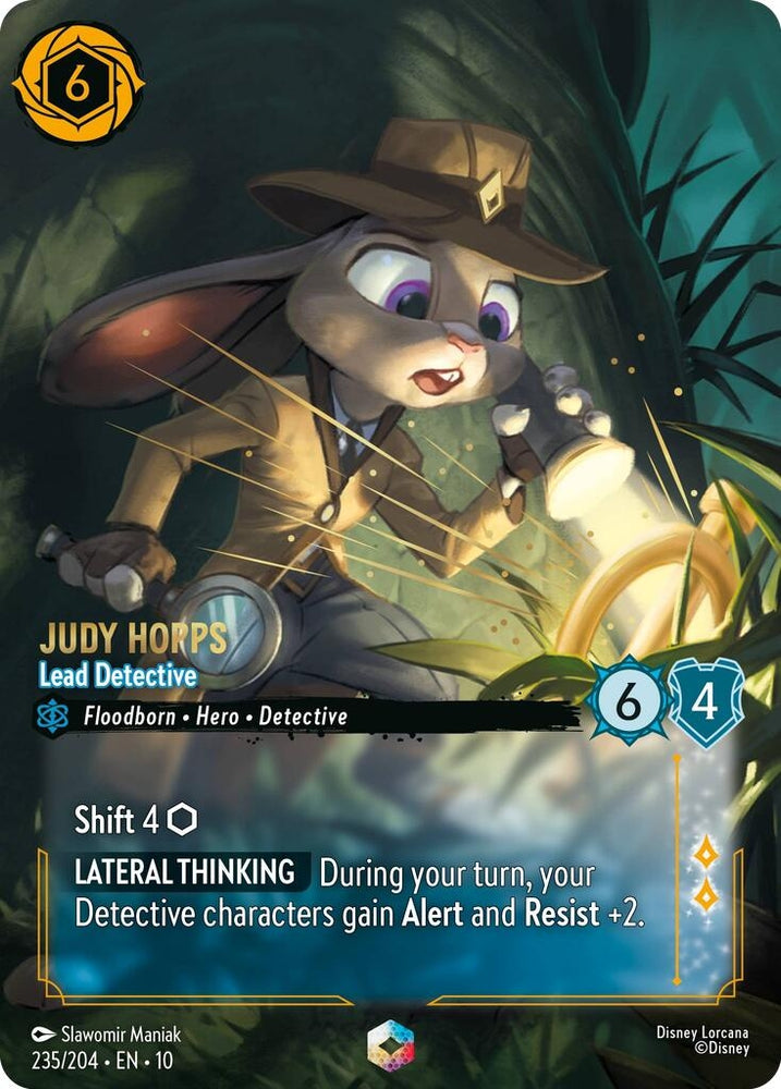 Image for Judy Hopps - Lead Detective (Enchanted) (235/204) (Whispers in the Well) - Disney Lorcana