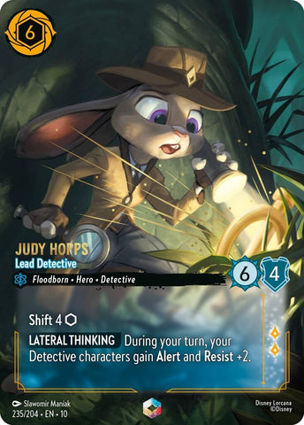 Image for Judy Hopps - Lead Detective (Enchanted) (235/204) (Whispers in the Well) - Disney Lorcana
