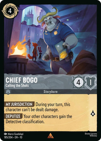 Image for Chief Bogo - Calling the Shots (185/204) (Whispers in the Well) - Disney Lorcana
