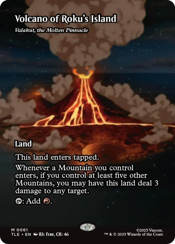 Image for Volcano of Roku's Island - Valakut, the Molten Pinnacle (61) (Avatar: The Last Airbender: Eternal-Legal) - Magic: The Gathering