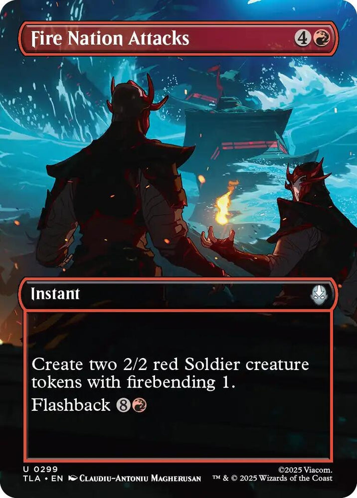 Image for Fire Nation Attacks (Borderless) (299) (Avatar: The Last Airbender) - Magic: The Gathering