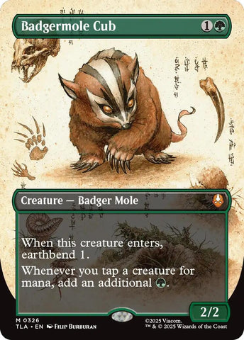 Image for Badgermole Cub (Borderless) (326) (Avatar: The Last Airbender) - Magic: The Gathering