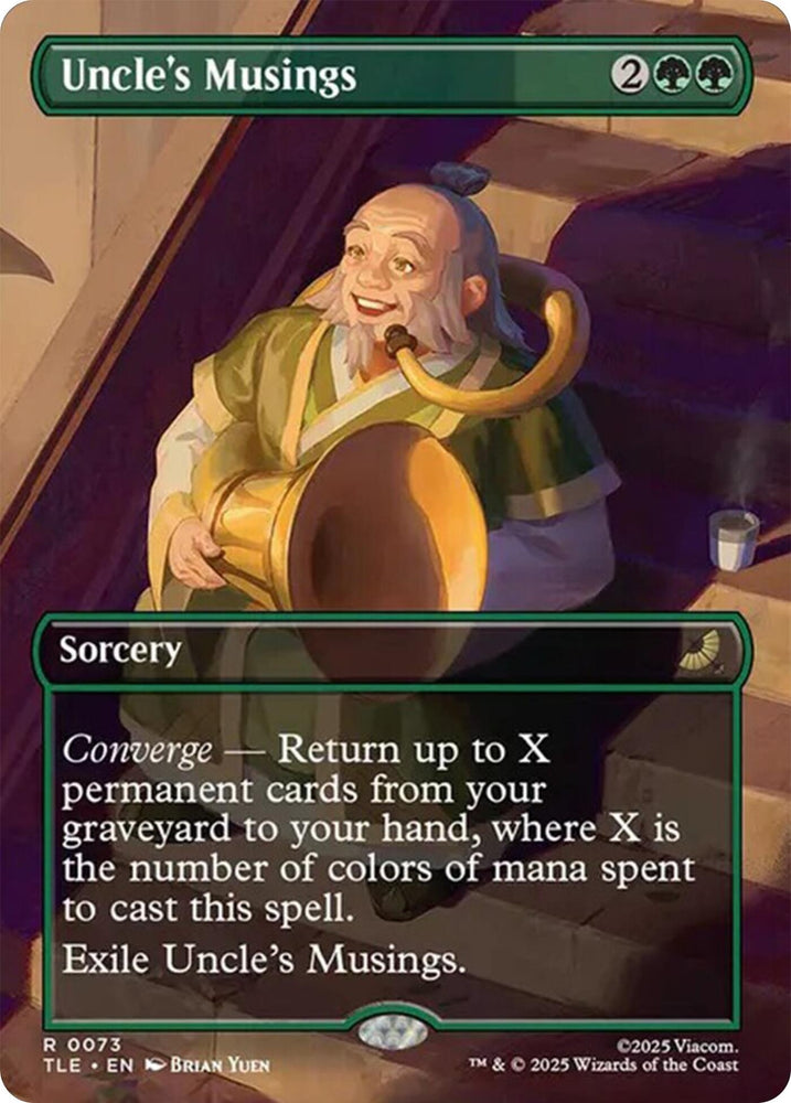 Image for Uncle's Musings (Borderless) (73) (Avatar: The Last Airbender: Eternal-Legal) - Magic: The Gathering