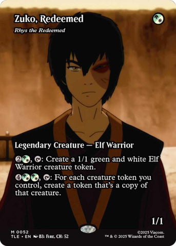 Image for Zuko, Redeemed - Rhys the Redeemed (Borderless) (52) (Avatar: The Last Airbender: Eternal-Legal) - Magic: The Gathering