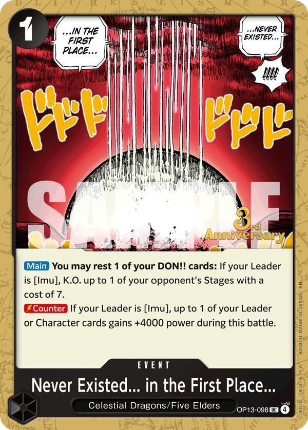 Image for Never Existed... in the First Place... (OP13-098) - One Piece Card Game