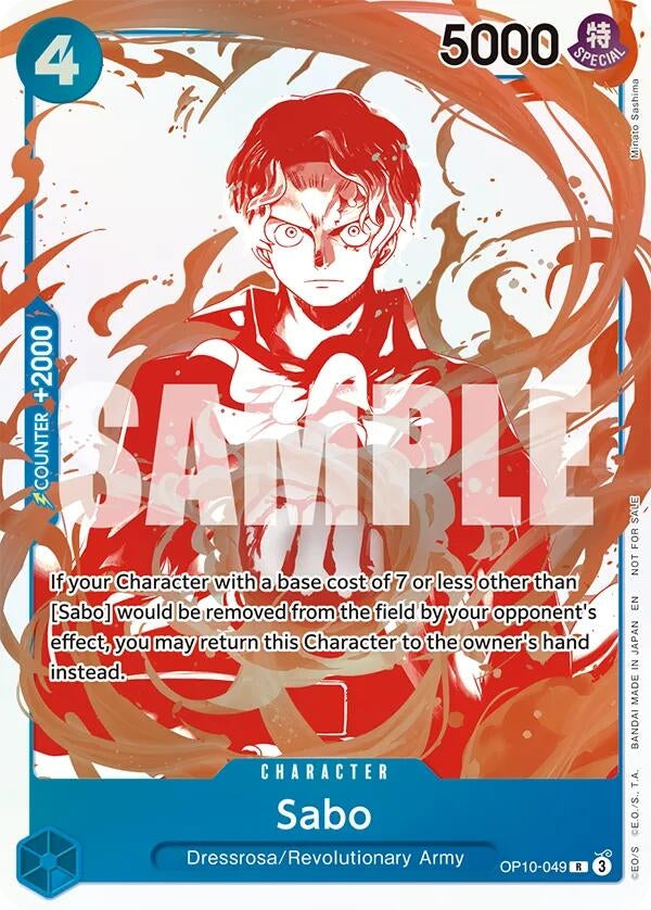 Image for Sabo - OP10-049 (3rd Anniversary Treasure Campaign Pack) (OP10-049) - One Piece Card Game