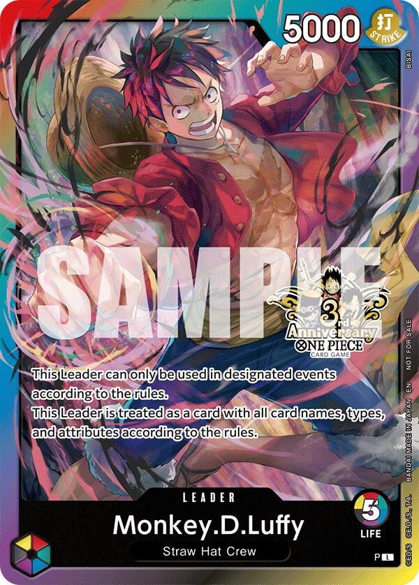 Image for Monkey.D.Luffy (3rd Anniversary Tournament 3 Brothers Pack) - One Piece Card Game