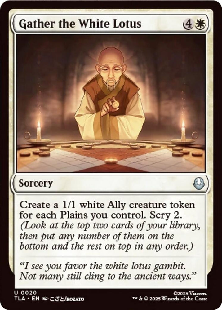 Image for Gather the White Lotus (20) (Avatar: The Last Airbender) - Magic: The Gathering