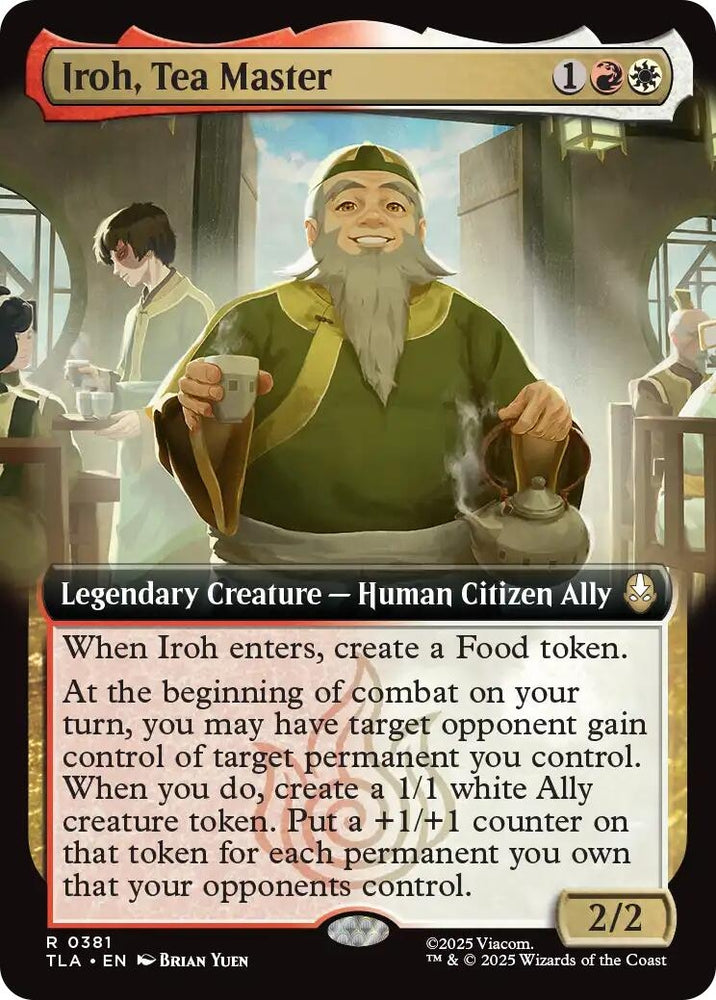 Image for Iroh, Tea Master (Extended Art) (381) (Avatar: The Last Airbender) - Magic: The Gathering