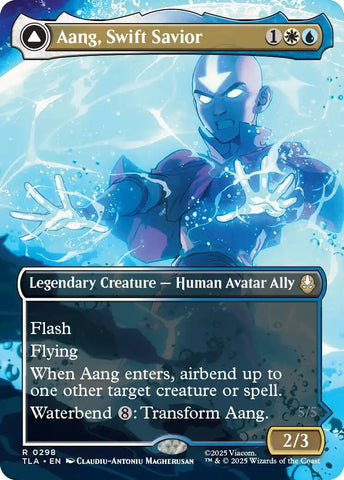 Image for Aang, Swift Savior (0298) (Borderless) (298) (Avatar: The Last Airbender) - Magic: The Gathering