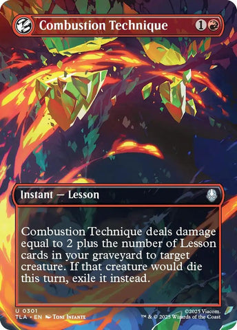 Image for Combustion Technique (Borderless) (301) (Avatar: The Last Airbender) - Magic: The Gathering