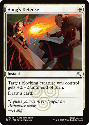 Image for Aang's Defense (0266) (266) (Avatar: The Last Airbender: Eternal-Legal) - Magic: The Gathering