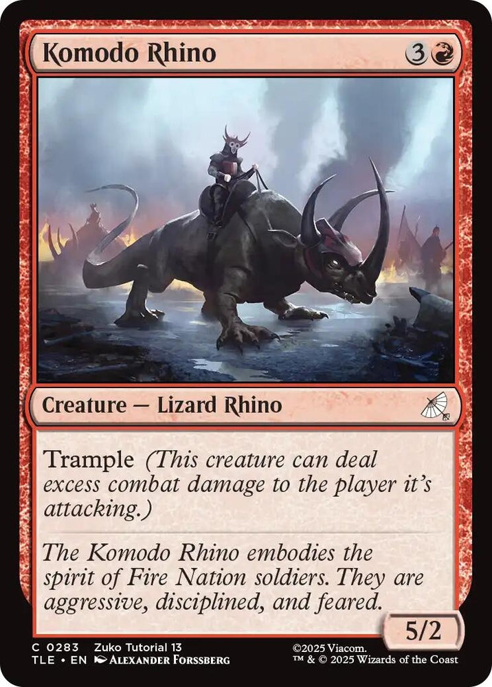 Image for Komodo Rhino (0283) (283) (Avatar: The Last Airbender: Eternal-Legal) - Magic: The Gathering