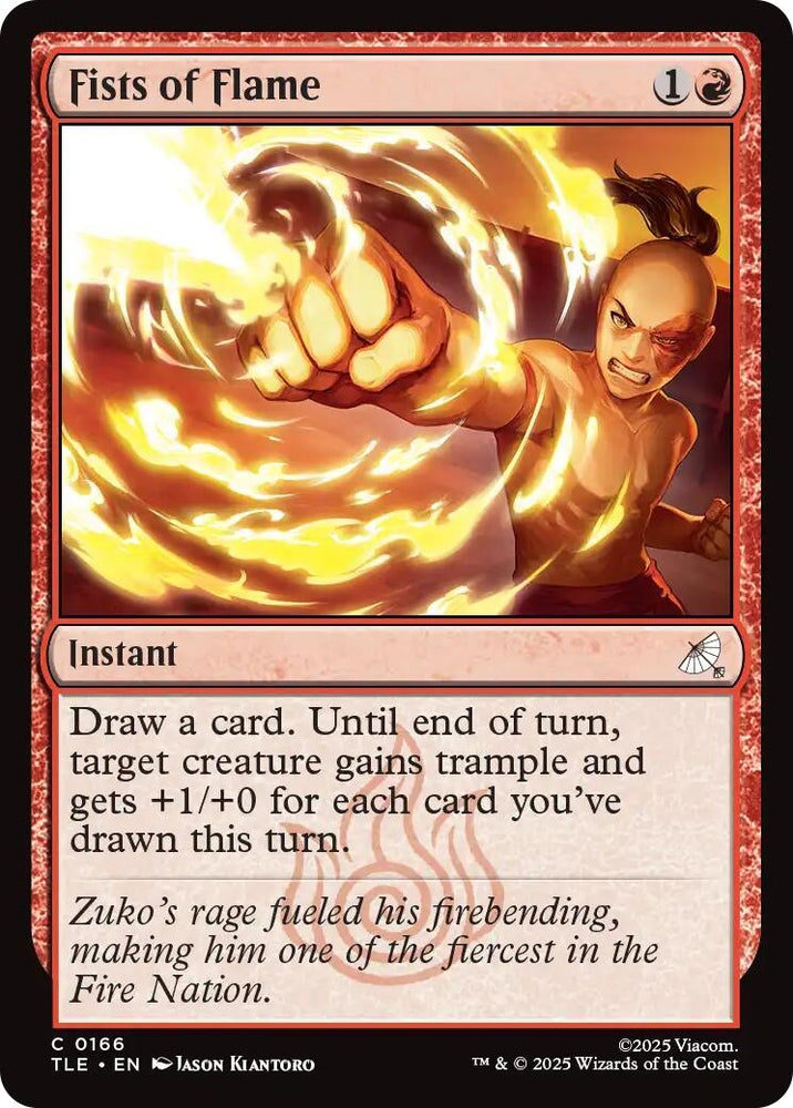 Image for Fists of Flame (166) (Avatar: The Last Airbender: Eternal-Legal) - Magic: The Gathering