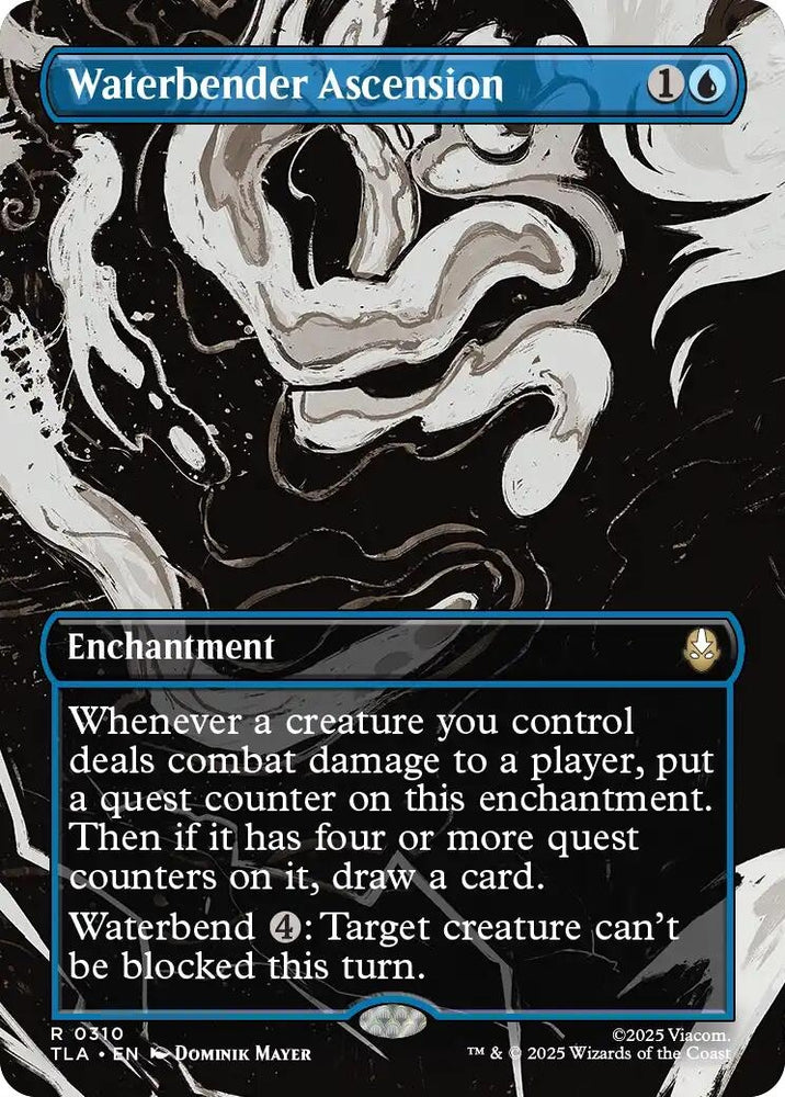 Image for Waterbender Ascension (Borderless) (310) (Avatar: The Last Airbender) - Magic: The Gathering
