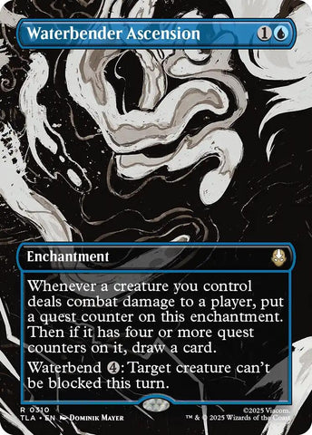 Image for Waterbender Ascension (Borderless) (310) (Avatar: The Last Airbender) - Magic: The Gathering