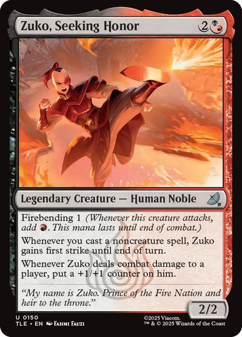 Image for Zuko, Seeking Honor (150) (Avatar: The Last Airbender: Eternal-Legal) - Magic: The Gathering