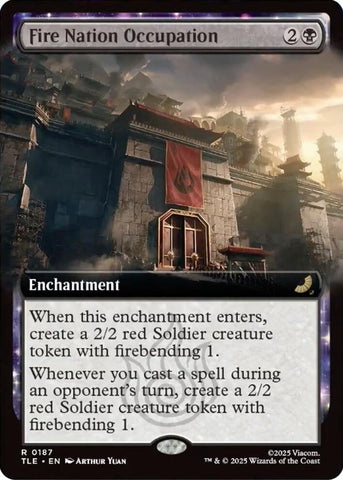 Image for Fire Nation Occupation (Extended Art) (187) (Avatar: The Last Airbender: Eternal-Legal) - Magic: The Gathering