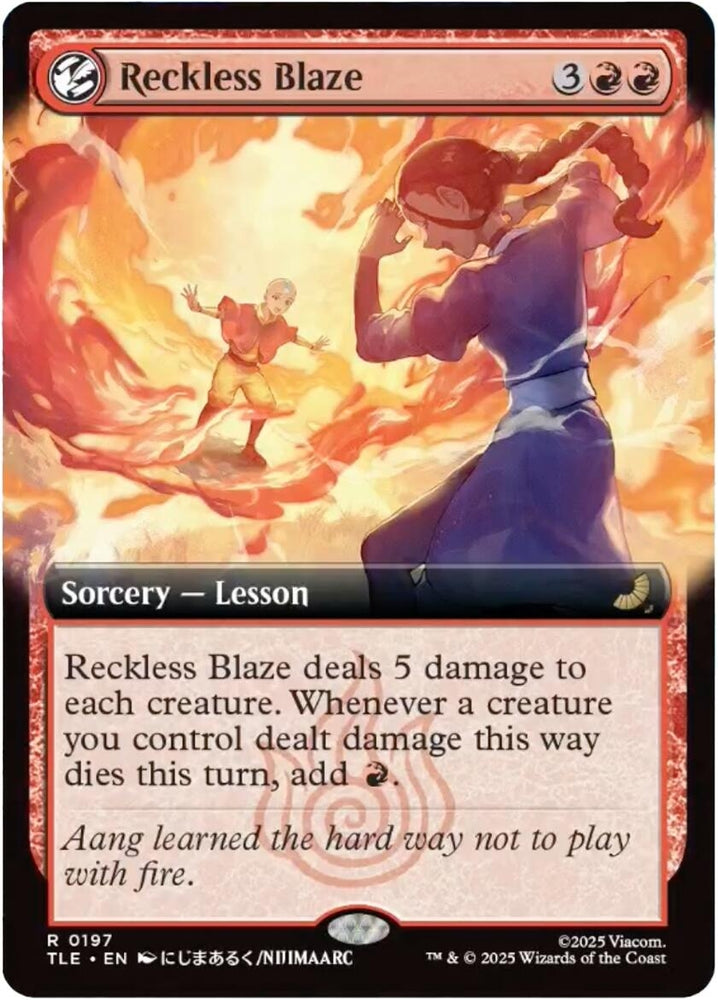 Image for Reckless Blaze (Extended Art) (197) (Avatar: The Last Airbender: Eternal-Legal) - Magic: The Gathering