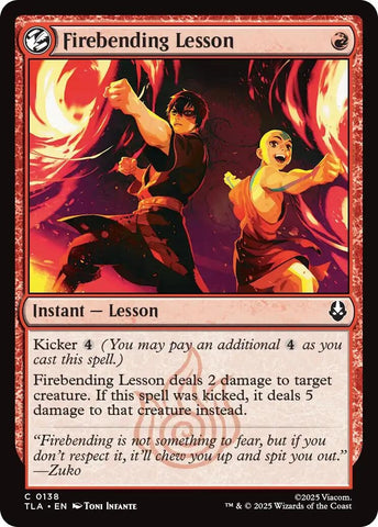 Image for Firebending Lesson (138) (Avatar: The Last Airbender) - Magic: The Gathering