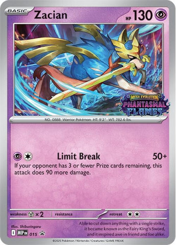 Image for Zacian (Prerelease) (015) (ME: Mega Evolution Promo) - Pokemon