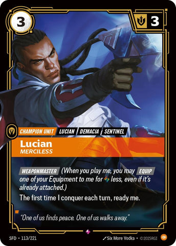 Image for Lucian - Merciless (113/221) - Riftbound: League of Legends Trading Card Game