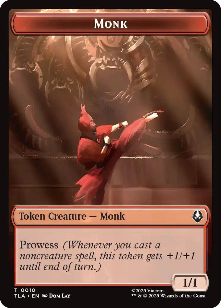 Image for Monk // Food (0021) Double-Sided Token (10 // 21) (Avatar: The Last Airbender) (TLA) - Magic: The Gathering