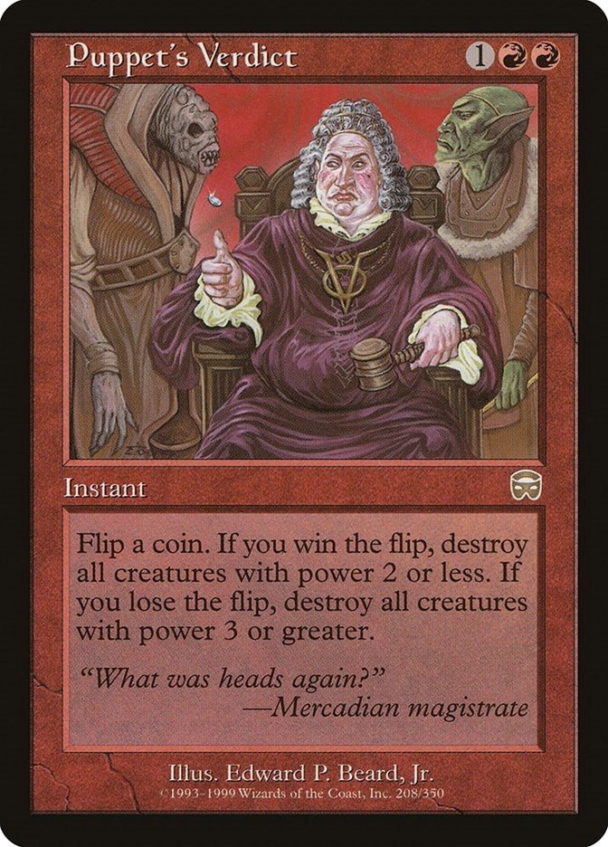Image for Puppet's Verdict (208) [Mercadian Masques]