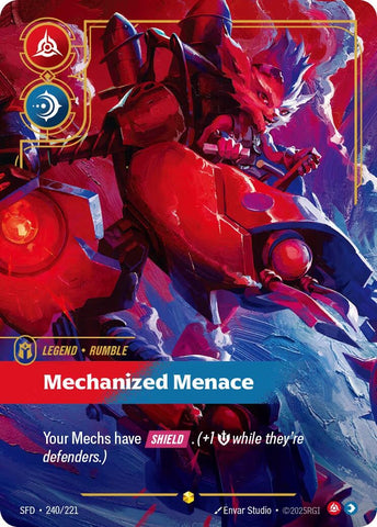 Image for Rumble - Mechanized Menace (Overnumbered) (240/221) (Spiritforged) - Riftbound: League of Legends Trading Card Game