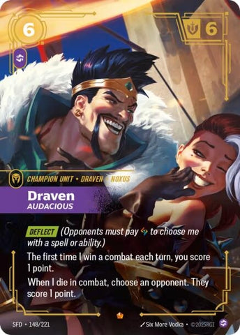 Image for Draven - Audacious (148/221) (Spiritforged) - Riftbound: League of Legends Trading Card Game