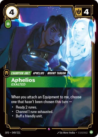 Image for Aphelios - Exalted (049/221) (Spiritforged) - Riftbound: League of Legends Trading Card Game