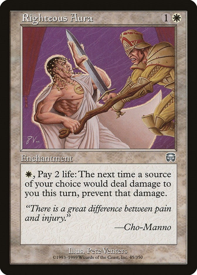 Image for Righteous Aura (45) [Mercadian Masques]