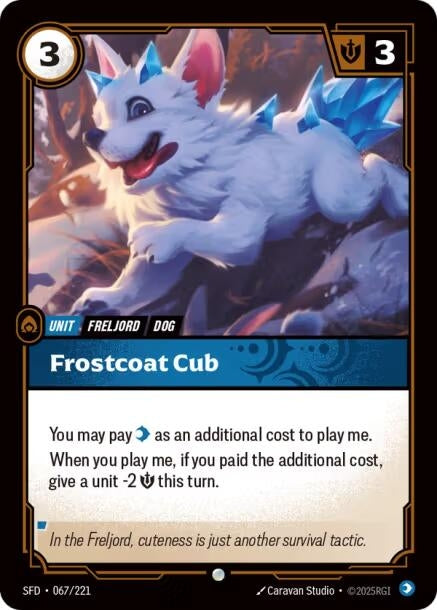 Image for Frostcoat Pup (067/221) (Spiritforged) - Riftbound: League of Legends Trading Card Game