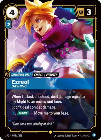 Ezreal - Dashing (Alternate Art) (082a/221) (Spiritforged)