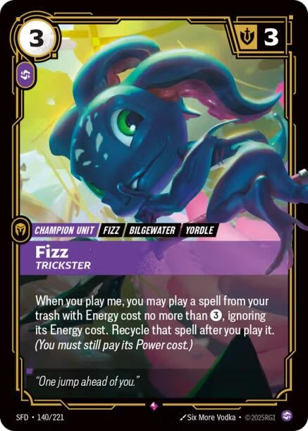 Image for Fizz - Trickster (140/221) (Spiritforged) - Riftbound: League of Legends Trading Card Game