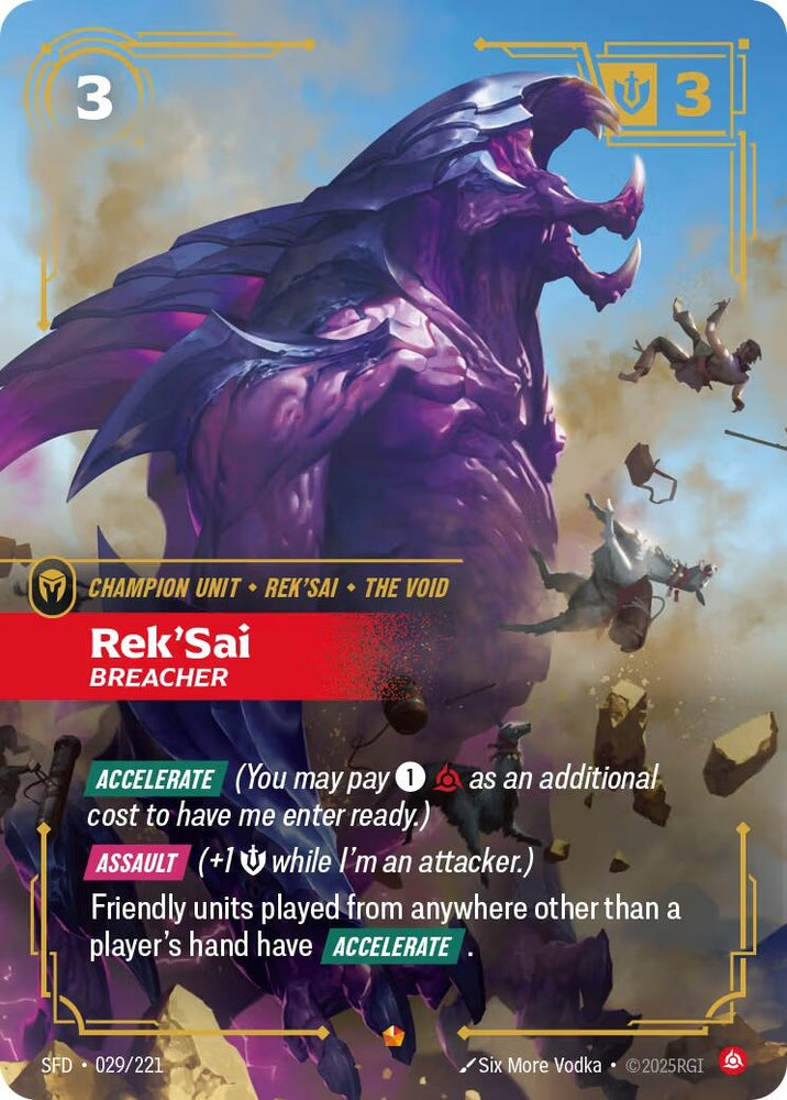 Image for Rek'Sai - Breacher (029/221) (Spiritforged) - Riftbound: League of Legends Trading Card Game