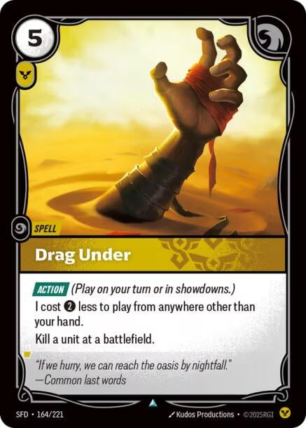 Image for Drag Under (164/221) (Spiritforged) - Riftbound: League of Legends Trading Card Game